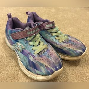 Skechers Blue Purple Sneakers girls size 2